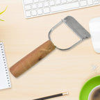 Sharp stainless steel vegetable peeler with wooden handle, durable and efficient