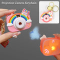 Projective Camera Keychain with zinc alloy ring displayed on white background
