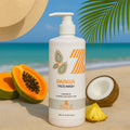 Papaya Face Wash bottle with foaming gel for gentle facial cleansing