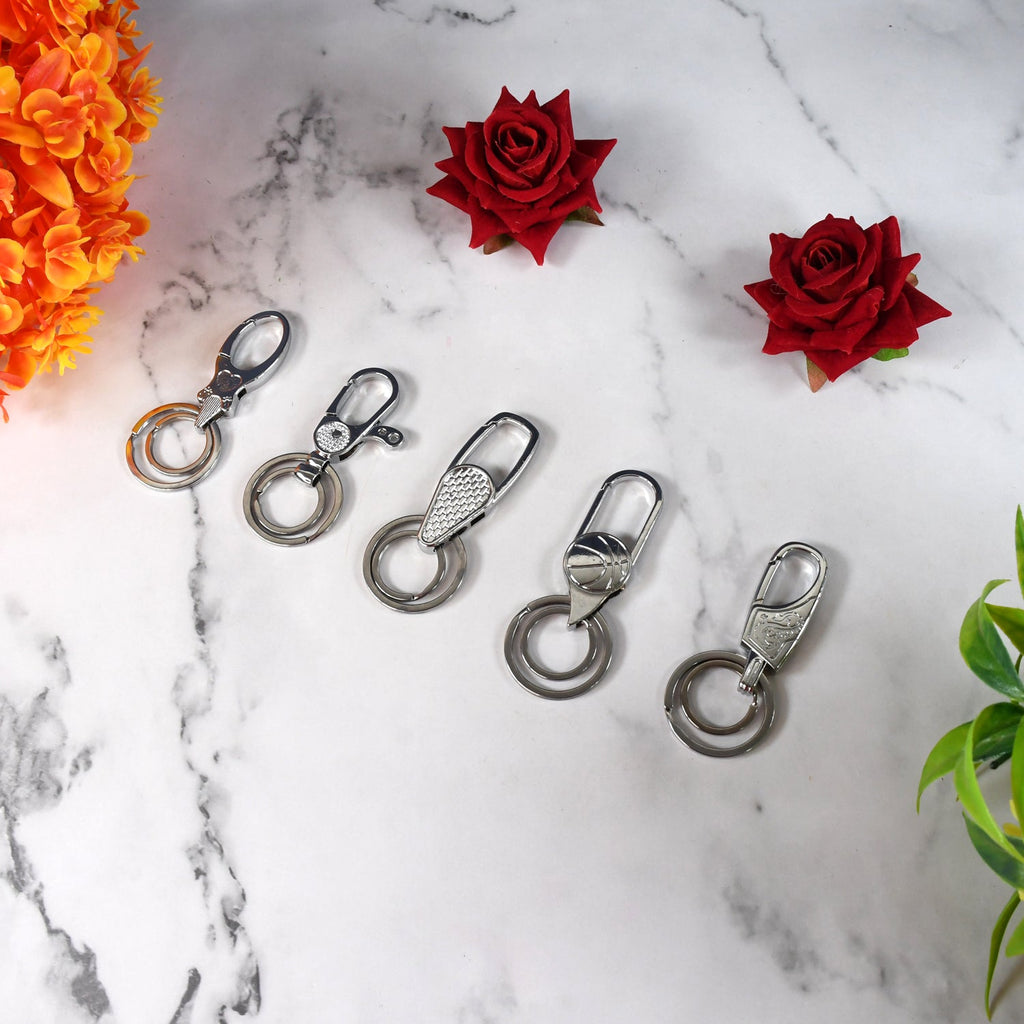 Heavy duty stainless steel key holder keychain for organized keys