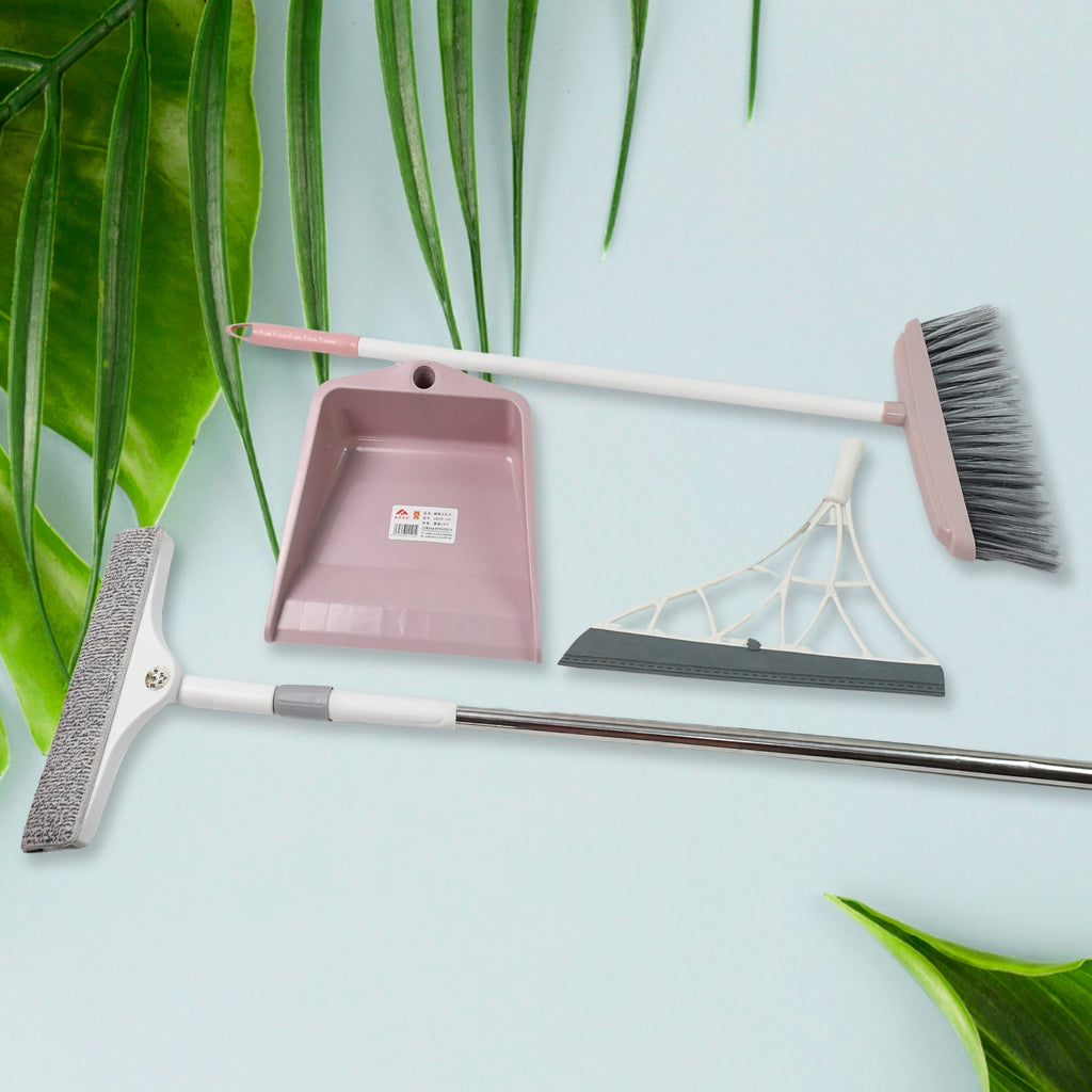 Durable broom brush and dustpan combo for efficient home cleaning