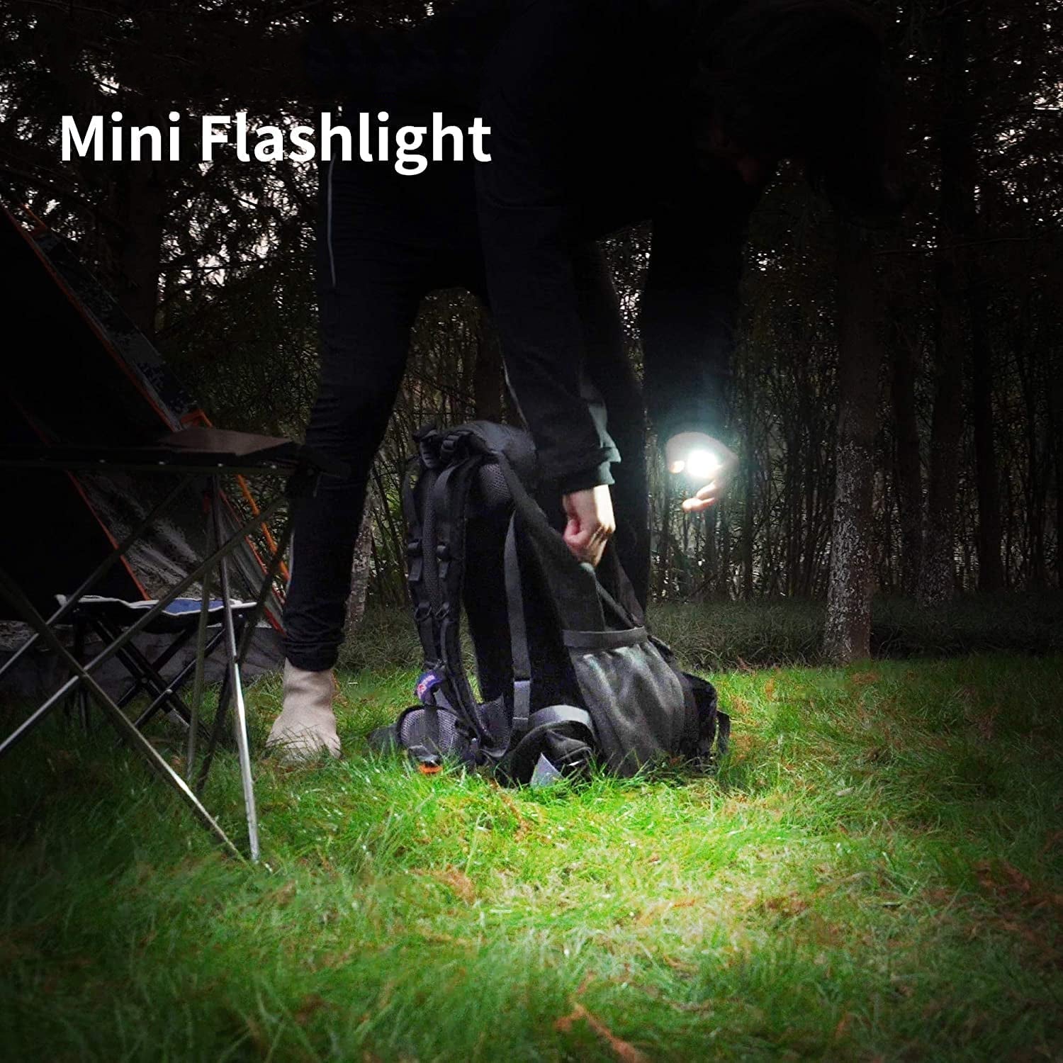  keychain flashlight in its product packaging