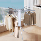 Octopus rotating clothes drying rack stand folded compact for easy storage