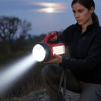 Closeup of LED torch front spotlight