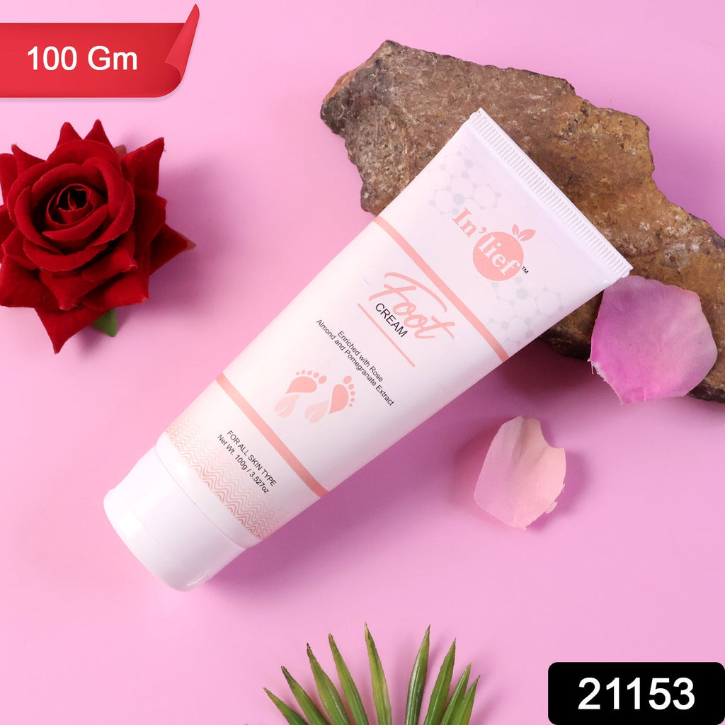 Applying foot softening cream on dry skin