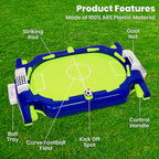 Top view of tabletop football flickers soccer game with colorful design