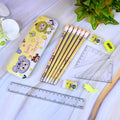 Complete geometry box set with metal pencil box and stationery tools