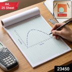 Composite of Oddy A4 Graph Paper SKU showing size and grid