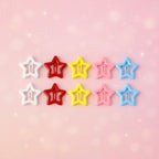 Single metal star hair clip on white background showing star design