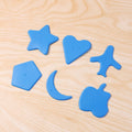 Haircut design stencil set showing 6 reusable creative trimmer templates