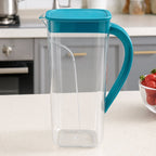 Plastic juice jug 1500ml with leakproof lid and ergonomic handle