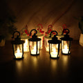 Set of 12 flameless LED lantern candles with hanging hooks for décor
