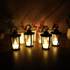 Set of 12 flameless LED lantern candles with hanging hooks for décor