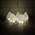 Set of 5 LED flameless lantern lights with warm glow for home decor