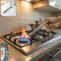 Manual gas stove spark lighter with long stainless steel handle for kitchen use