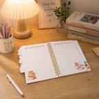 Spiral bound notebook with attractive cover design