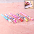 10-in-1 multicolor ball pen showing multiple ink colors