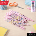 50-piece cartoon wooden pencil set with colorful characters for kids