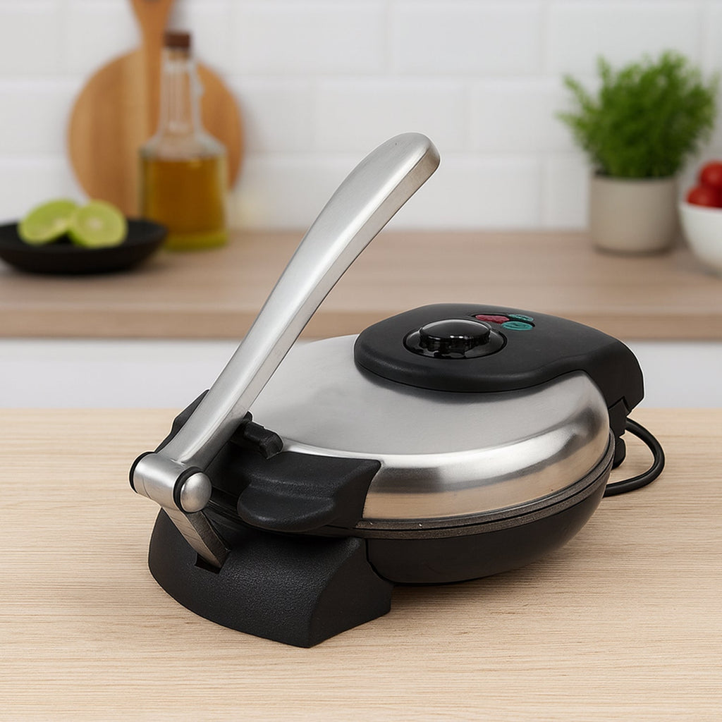 Orbit 1000W stainless steel roti maker for soft rotis and crispy khakras
