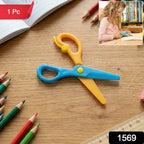 Kids craft scissors with ergonomic grip for safe cutting