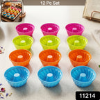 Reusable silicone cupcake mould set in vibrant colors