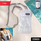 Waterproof mobile pouch SKU label display