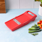 Vegetable slicer with stainless steel blade and ergonomic handle
