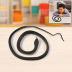 Realistic rubber snake toy showing lifelike scales and flexible body