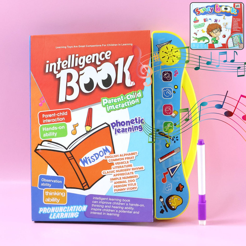 Interactive learning book for kids with colourful design and sound buttons