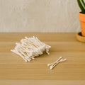 Tulips Paper-Stick Cotton Swabs 100-piece pack displayed on a white surface.