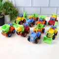 Funwoods construction vehicle toy set featuring 8 colorful mini trucks for kids