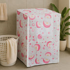 Waterproof washing machine cover fitting a top load washer snugly