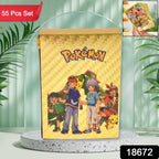 Various gold foil trading cards spread out on a surface, showcasing designs.