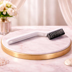 Side view of ergonomic cleaning brush highlighting handle design