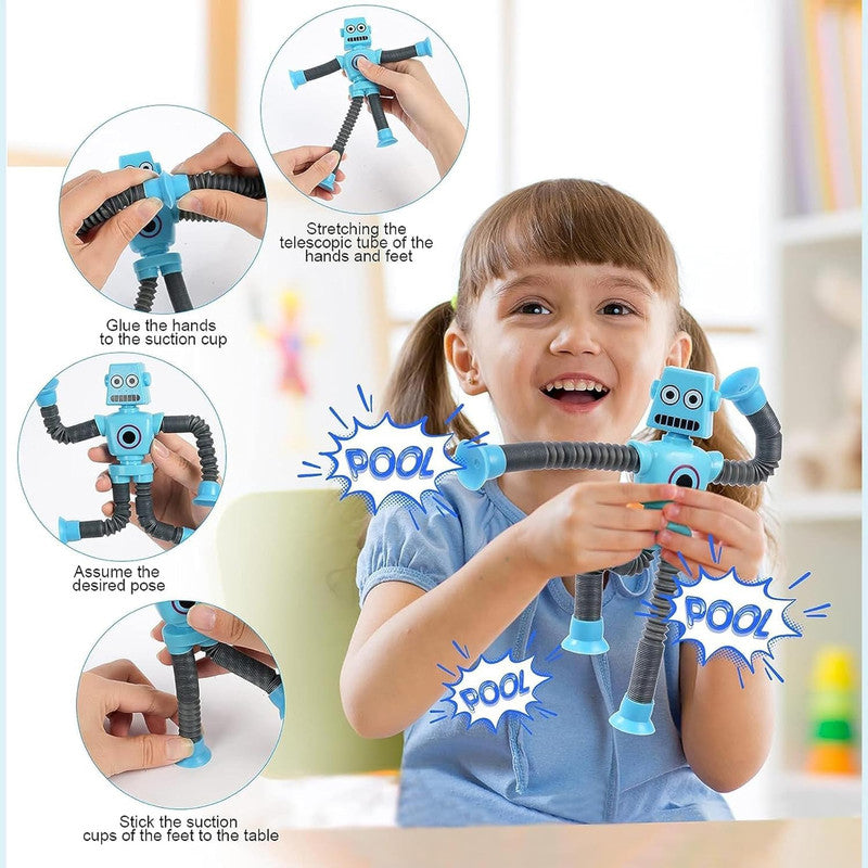 Fun robot slinky toy ideal for motor skill development in children