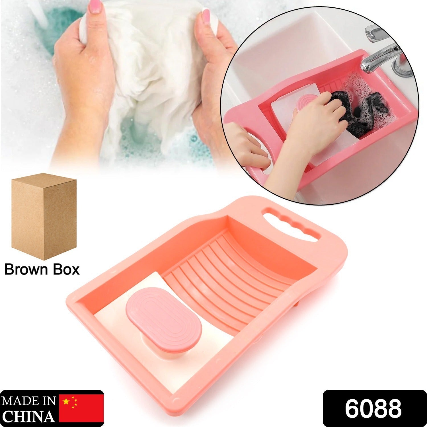 Portable socks washing board shown in use for effective cleaning.
