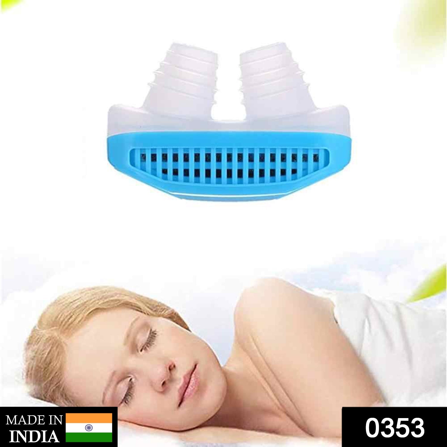 Ergonomic Anti-Snoring Nose Clip made of soft silicone for comfortable sleep.