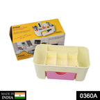 Close-up view of the efficient cutlery box for kitchen storage.