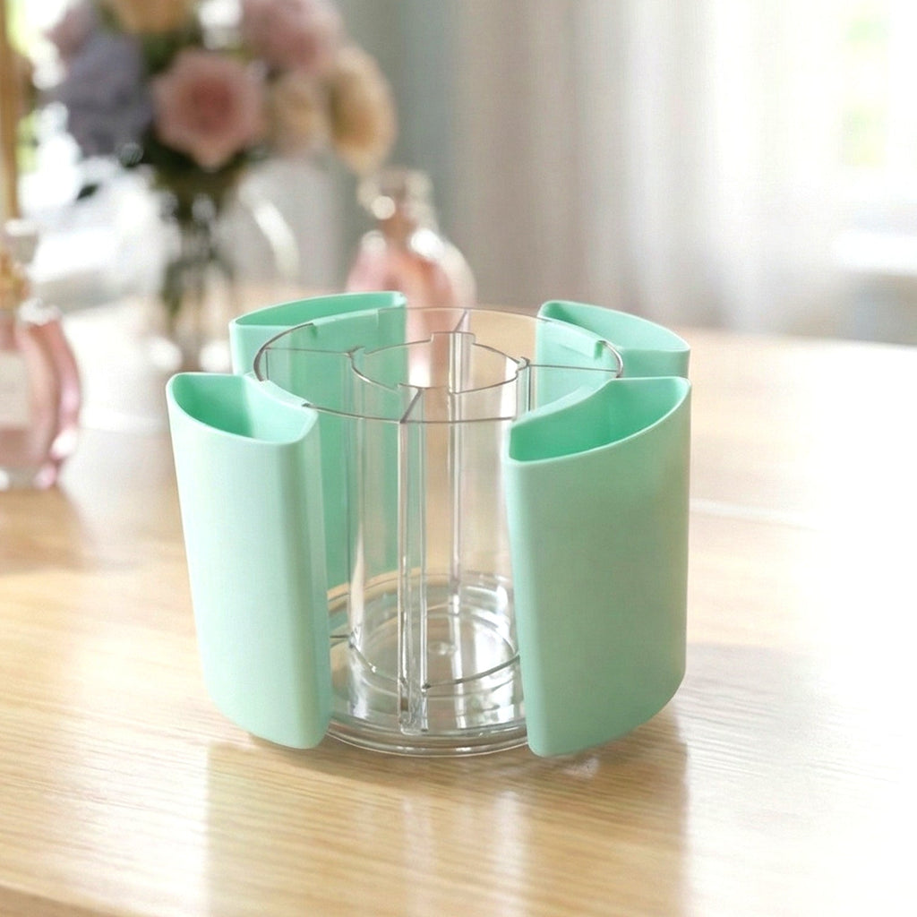 Desk organizer stand in plastic rotating pen holder for office and study use