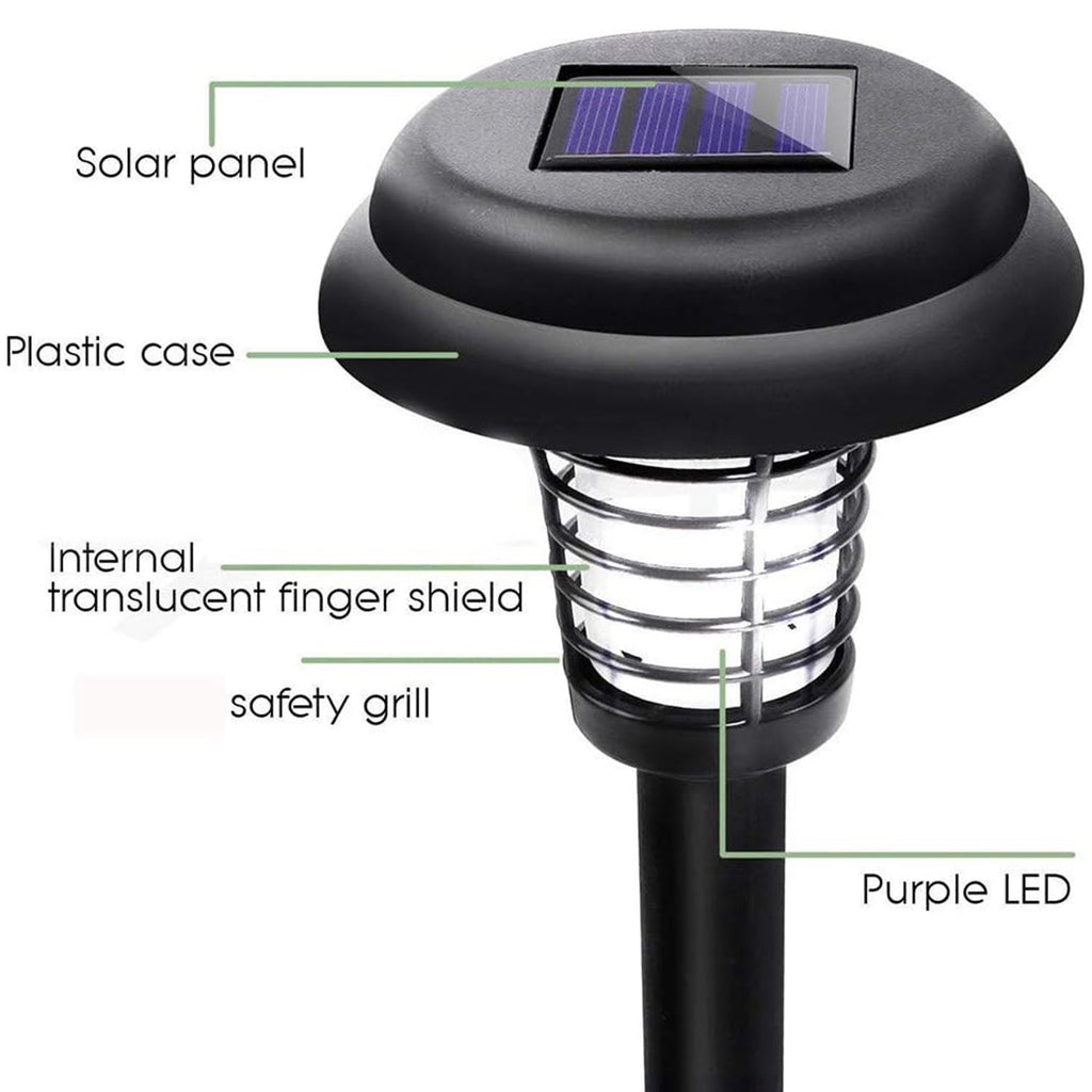GlowShield mosquito lamp providing ambient light and pest control in a garden.