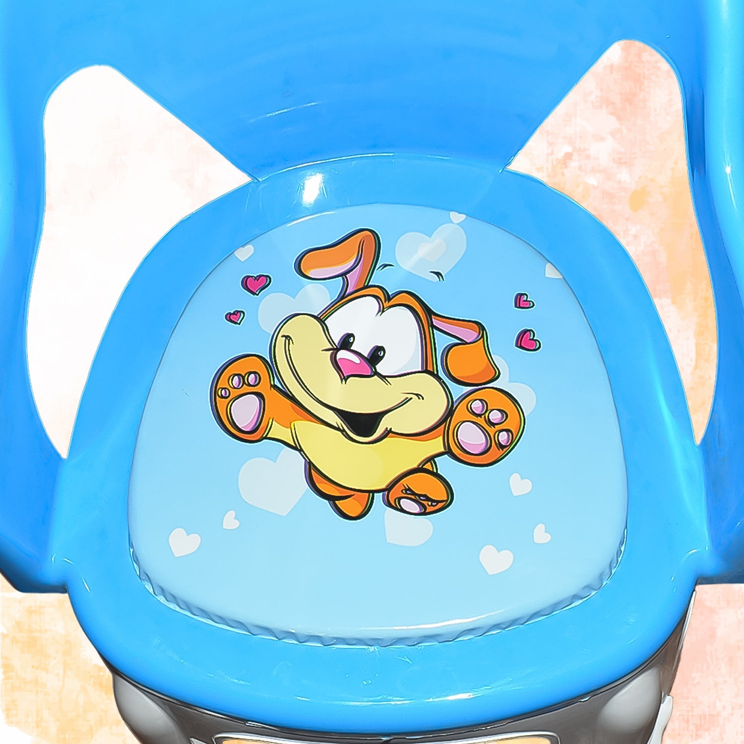 Compact plastic baby chair perfect for small rooms