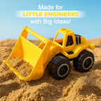 Construction toy being played with in a play setting
