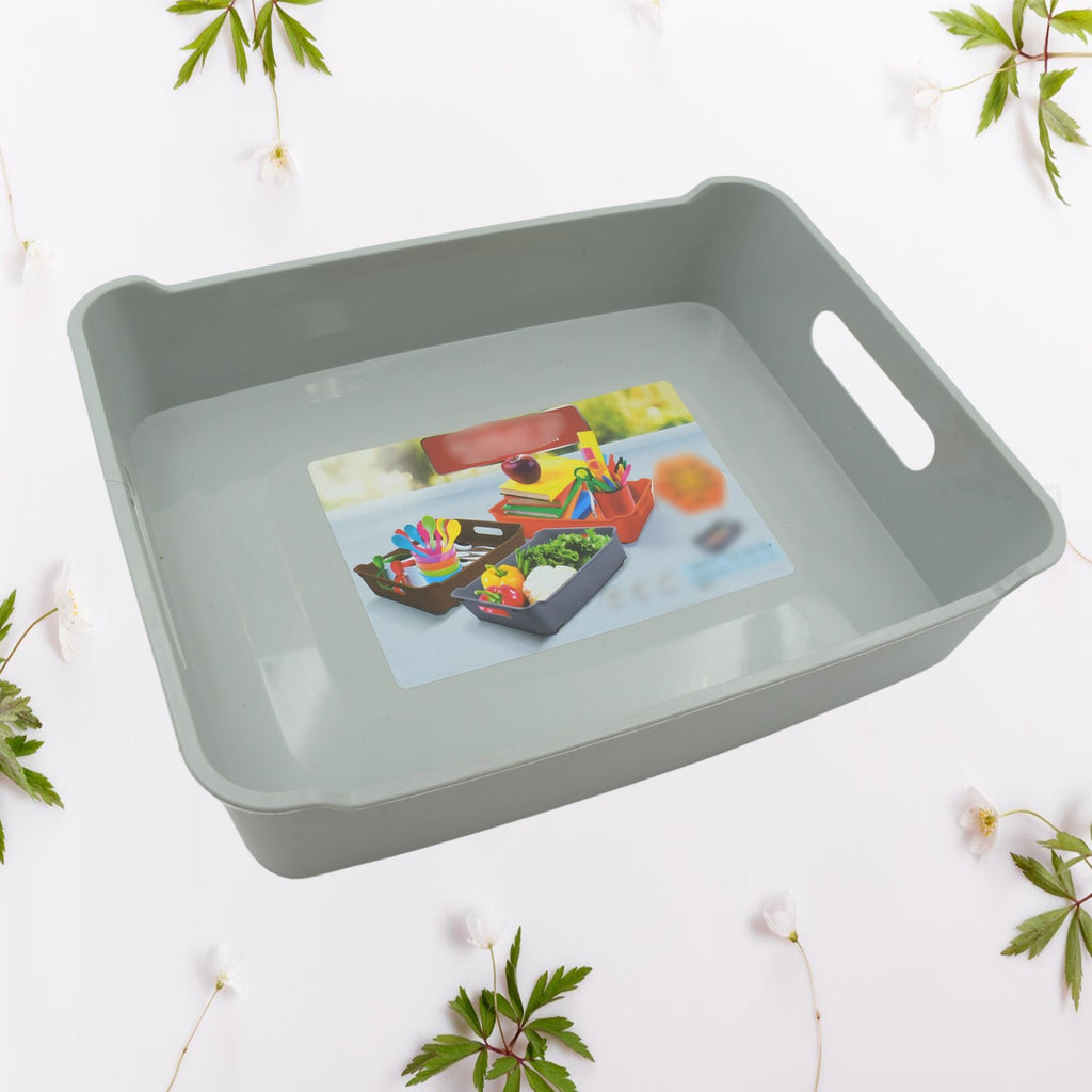 Lightweight plastic organizing baskets for versatile home storage solutions