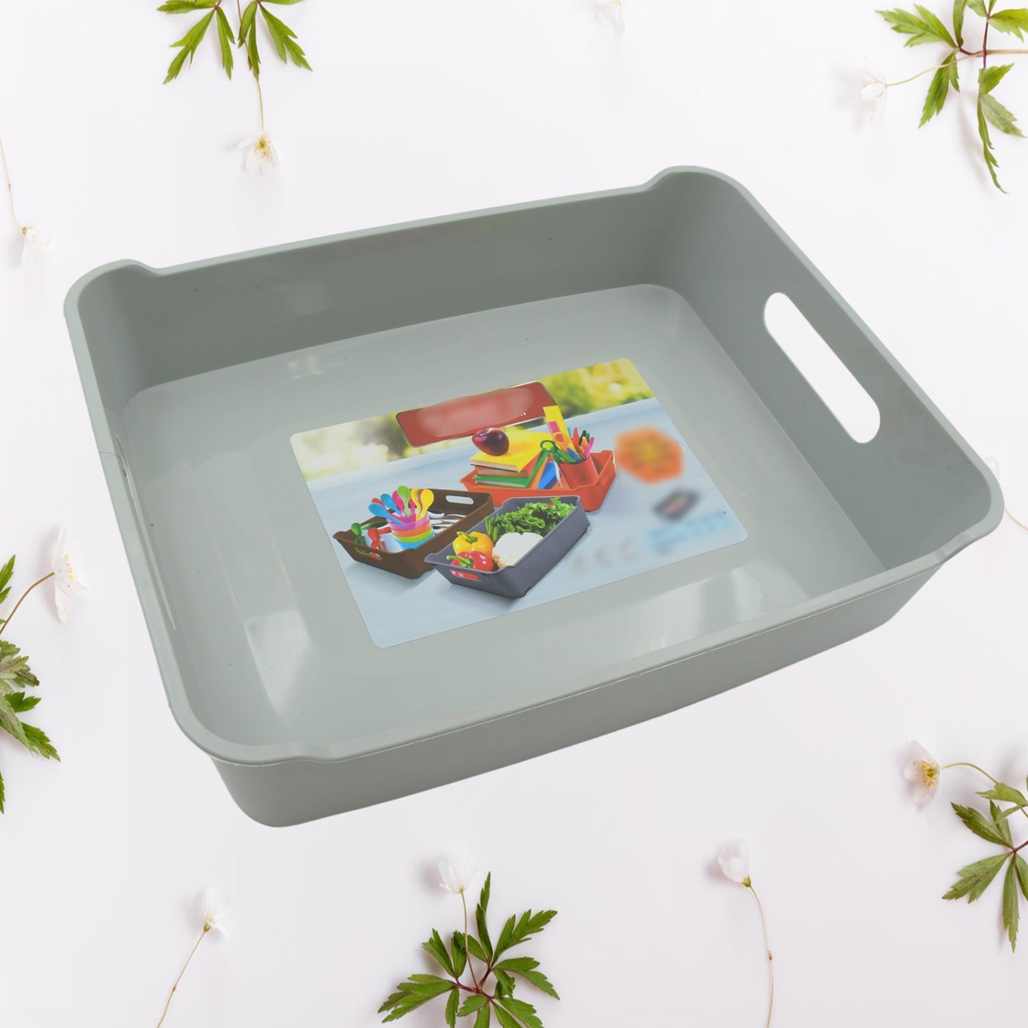 Lightweight plastic organizing baskets for versatile home storage solutions