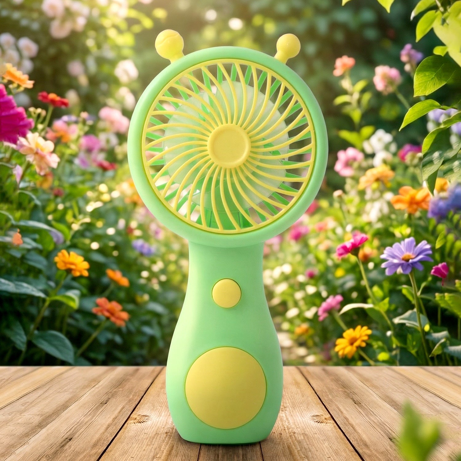 USB rechargeable mini fan showing portable personal cooler