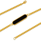 Stylish golden bracelet for men, showcasing its design.