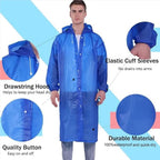 Child smiling while wearing a comfortable EVA raincoat, offering great rain protection.