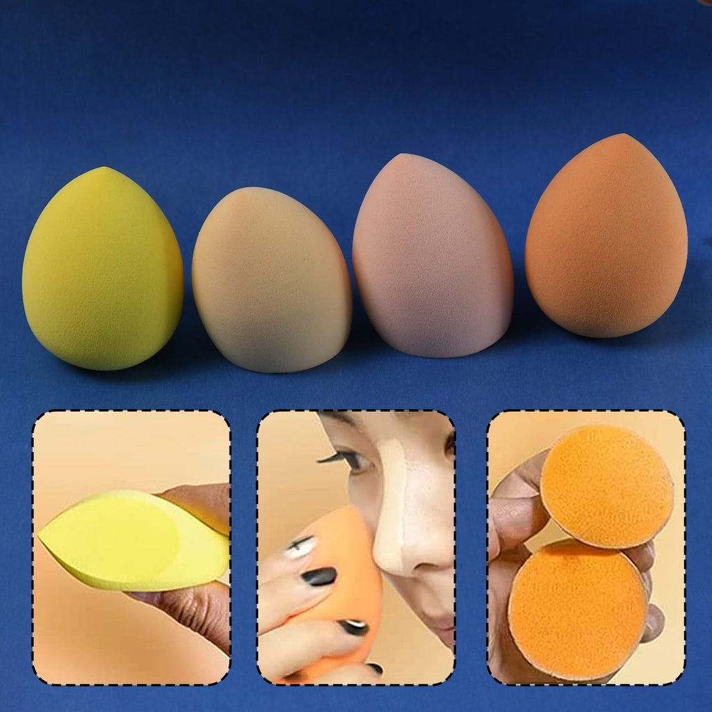 Beauty puff makeup sponge used for precise cosmetic application