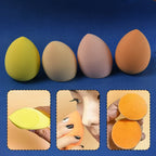 Beauty puff makeup sponge used for precise cosmetic application
