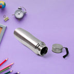 Side view of vacuum insulated stainless steel water bottle with durable finish